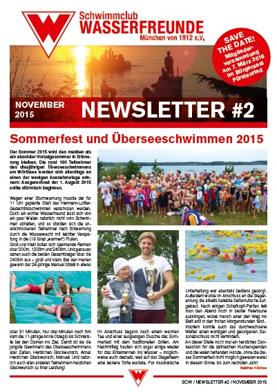Newsletter 2 – Titelseite